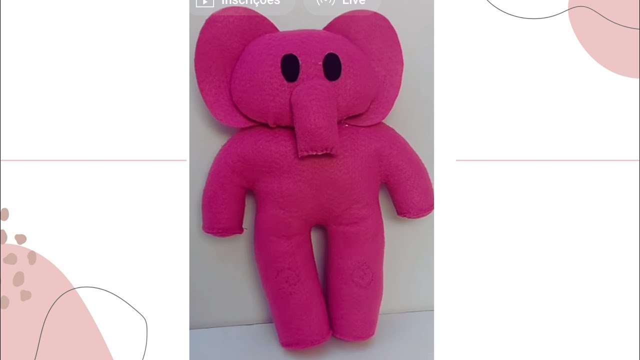 Elly do Pocoyo de feltro super fácil passo a passo