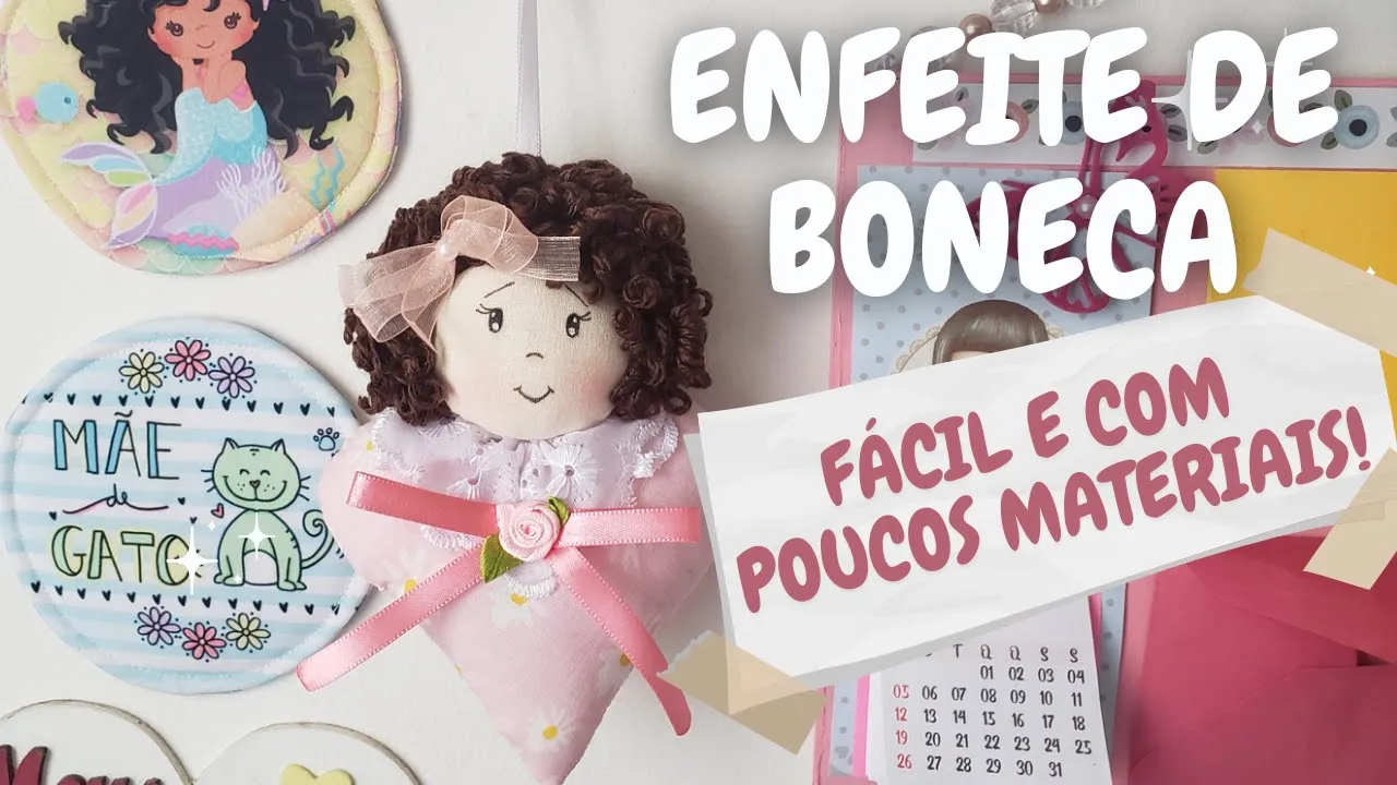 Enfeite de boneca fácil passo a passo