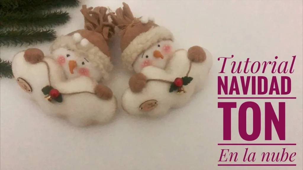 Enfeites de Natal – ursinho na nuvem - molde parte 3