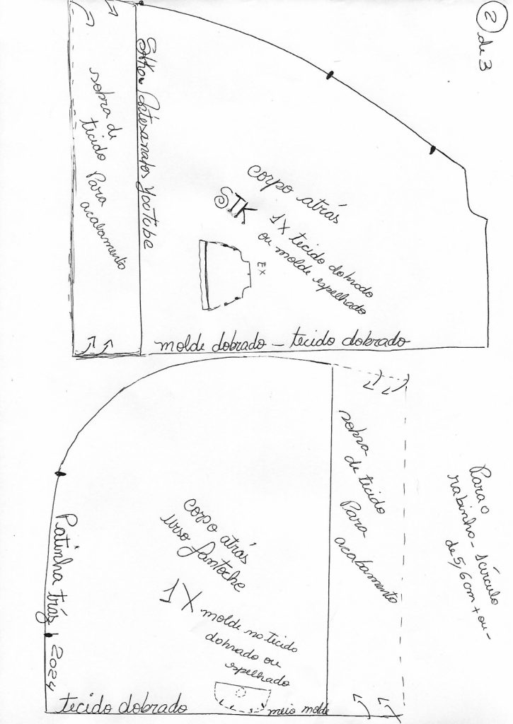 Fantoche naninha de ursinho - molde parte 2