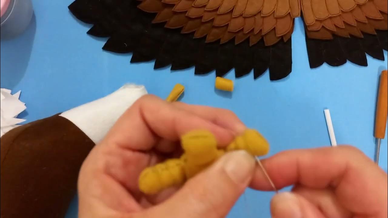 Garras da águia e do gavião de feltro 3D parte 2