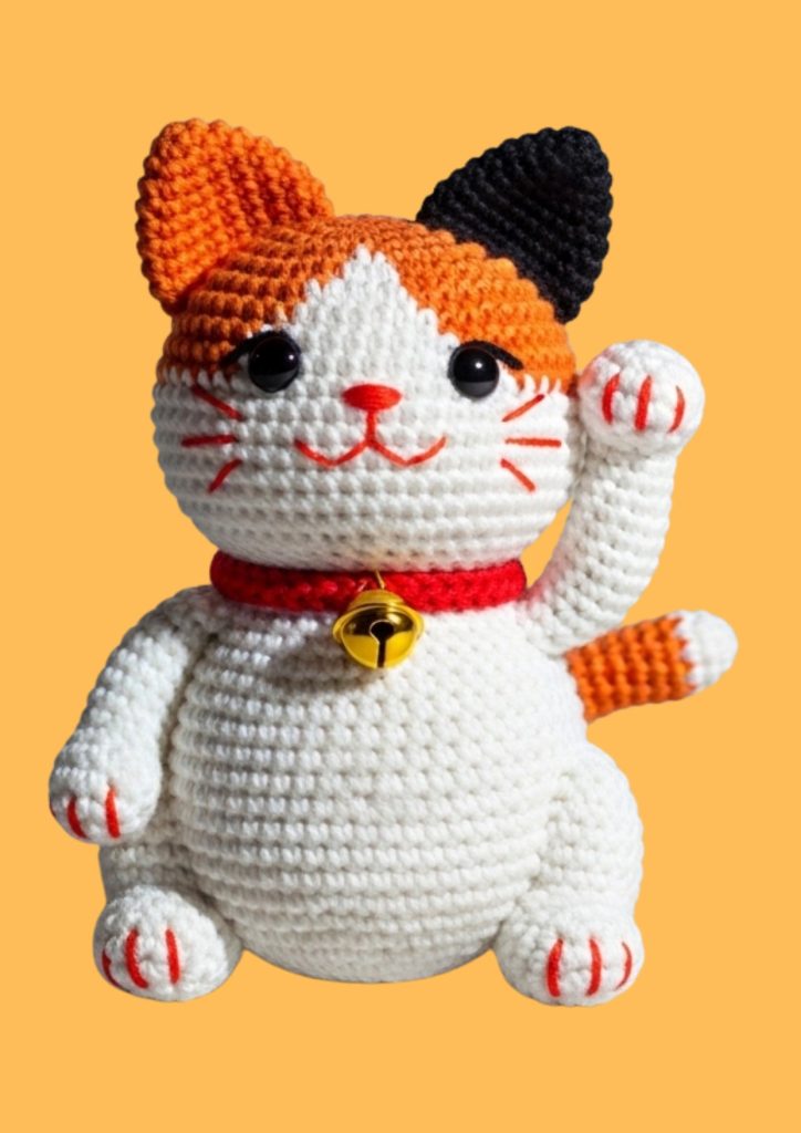 Gato da sorte de amigurumi - molde parte 2