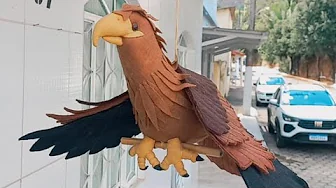 Gavião 3D de feltro