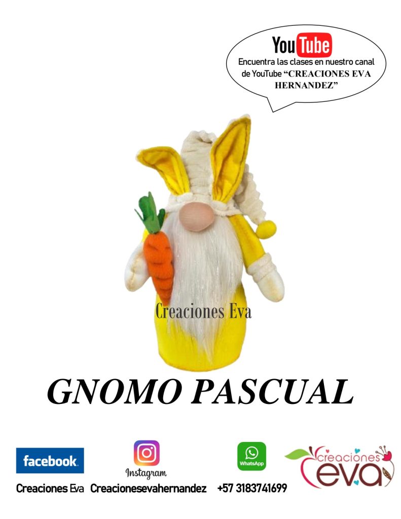 Gnomo de Páscoa - molde parte 1