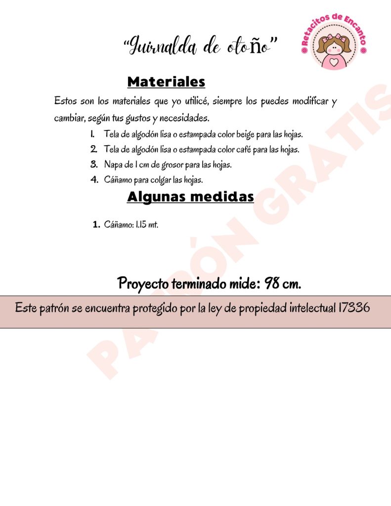 Guirlanda de folhas de tecido fácil - molde parte 2