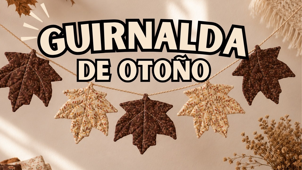 Guirlanda de folhas de tecido fácil