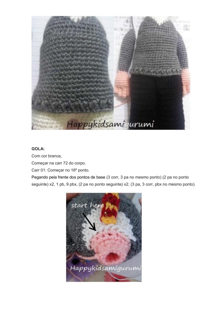 Harry Potter de amigurumi - molde parte 15