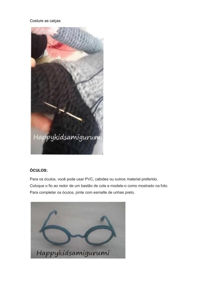 Harry Potter de amigurumi - molde parte 19