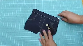 Ideia com perna de calça jeans
