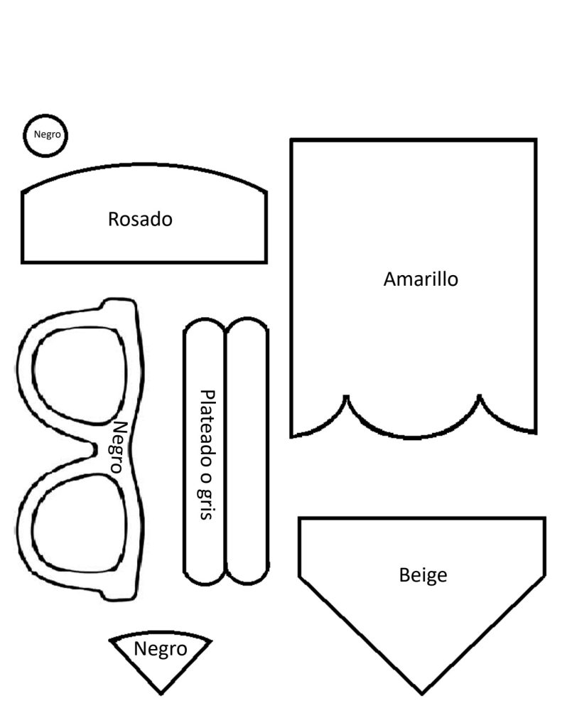 Lápis decorado com EVA - molde parte 2