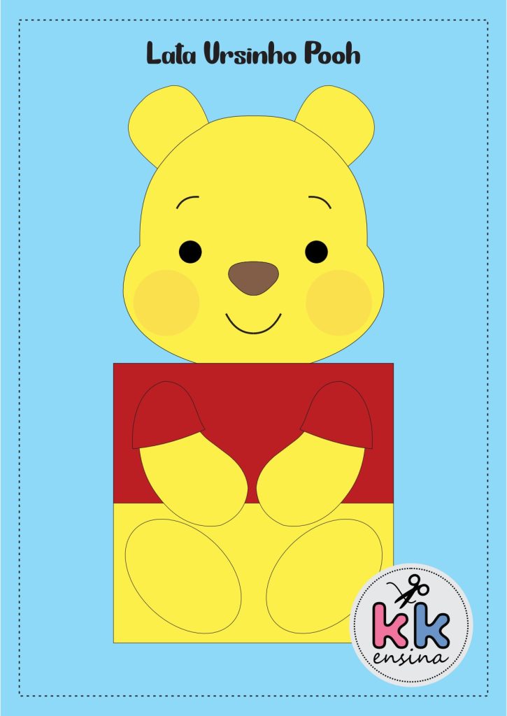 Lata do Pooh de feltro - molde parte 1