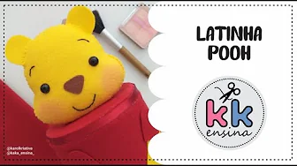 Lata do Pooh de feltro