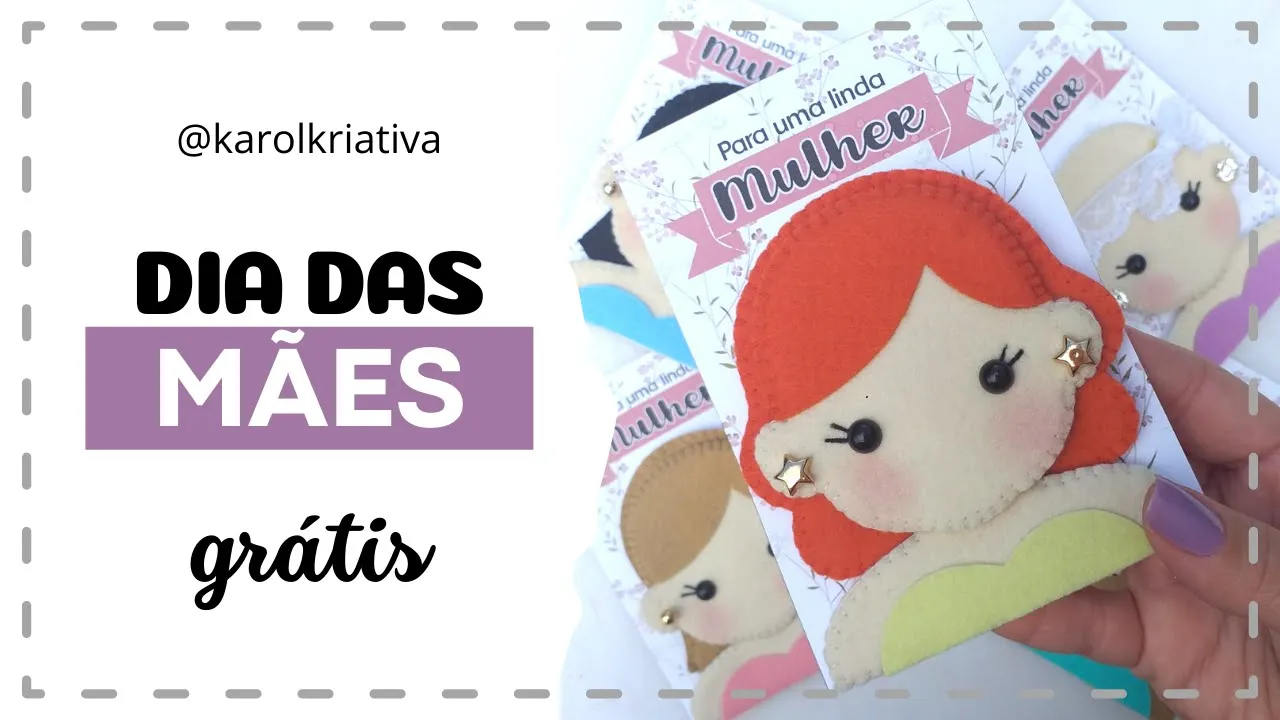 Lembrancinha de feltro para o Dia da Mulher