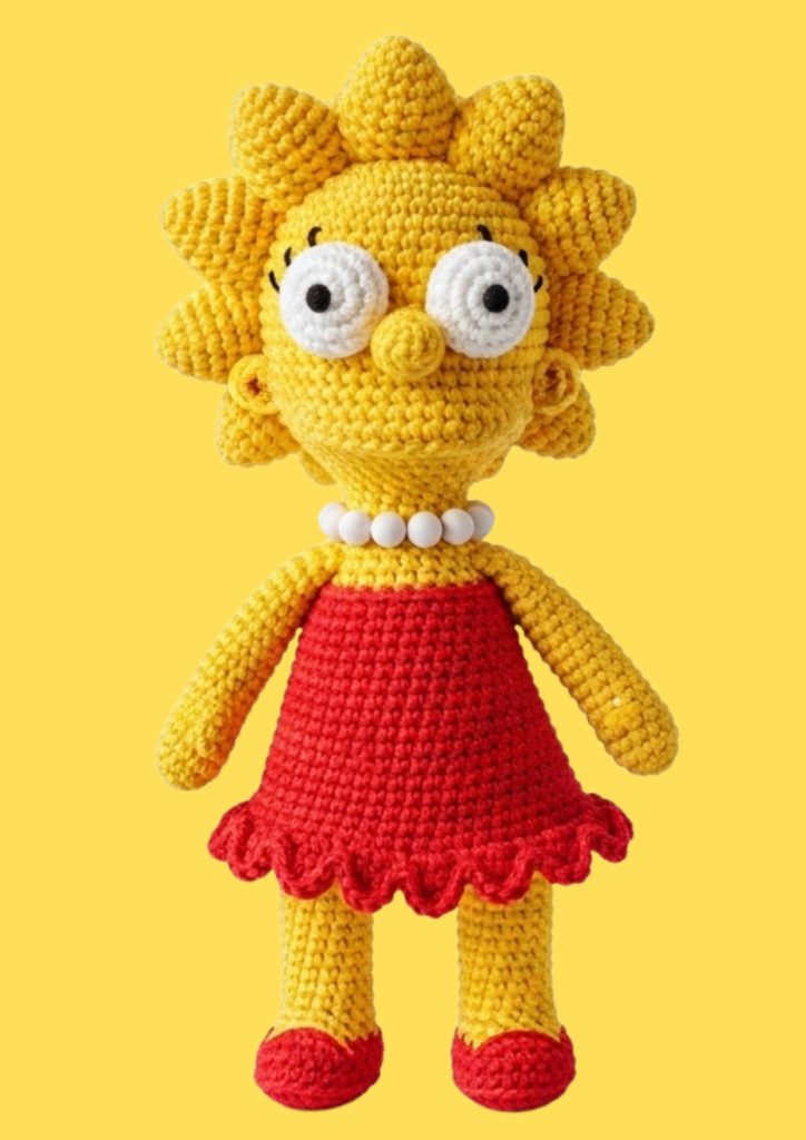 Lisa Simpson de amigurumi - molde parte 2