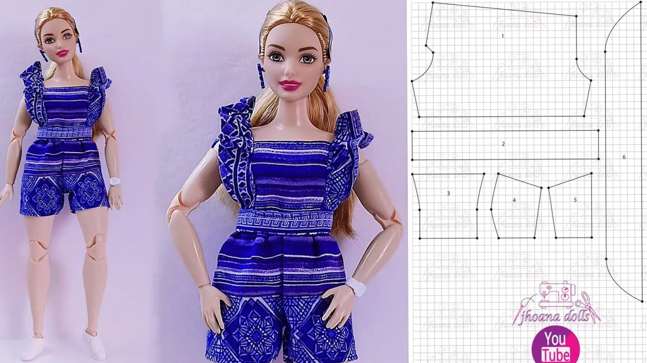 Macacão para Barbie Curvy modelo 42