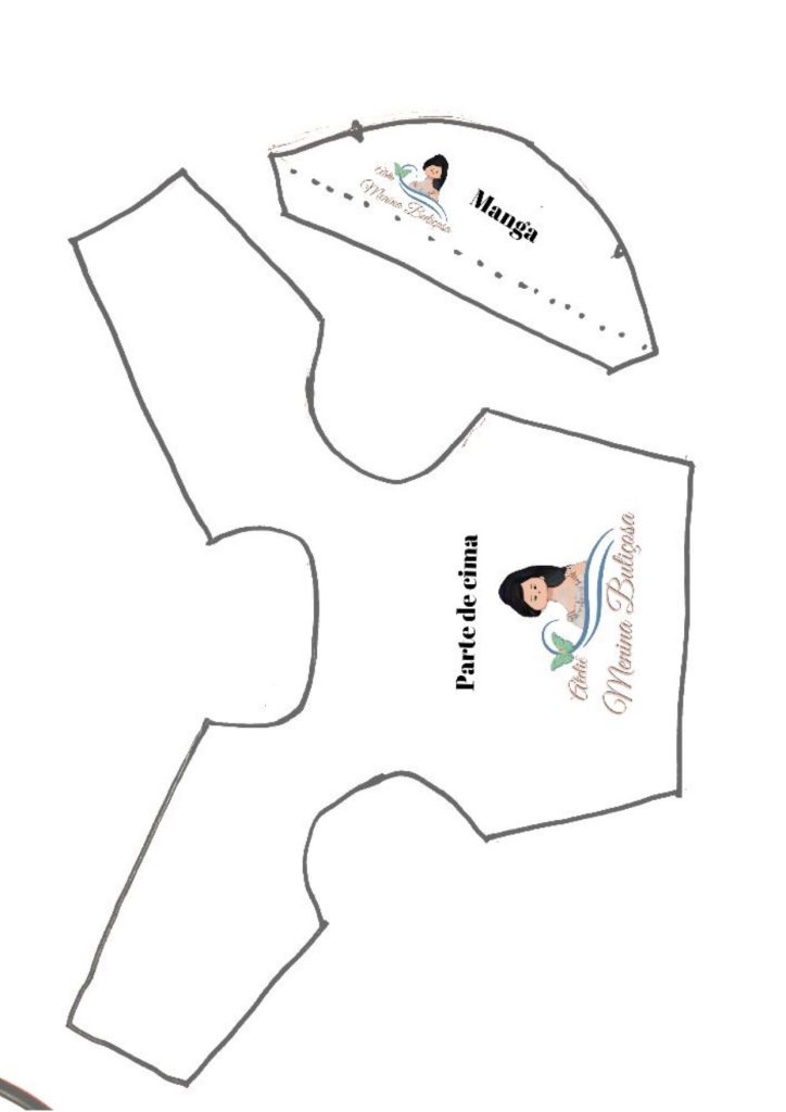 Macacão para boneca de pano - molde parte 1