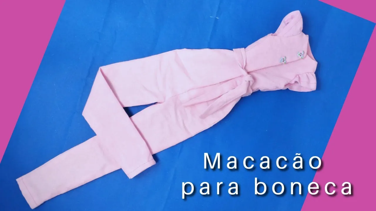 Macacão para boneca de pano