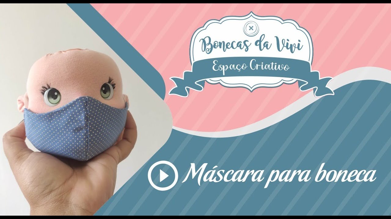 Máscara para boneca de pano