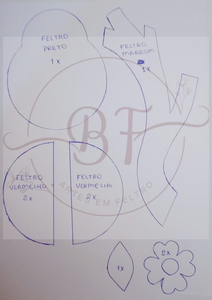 Meu primeiro quiet book de feltro – página 2 passo a passo - molde parte 1