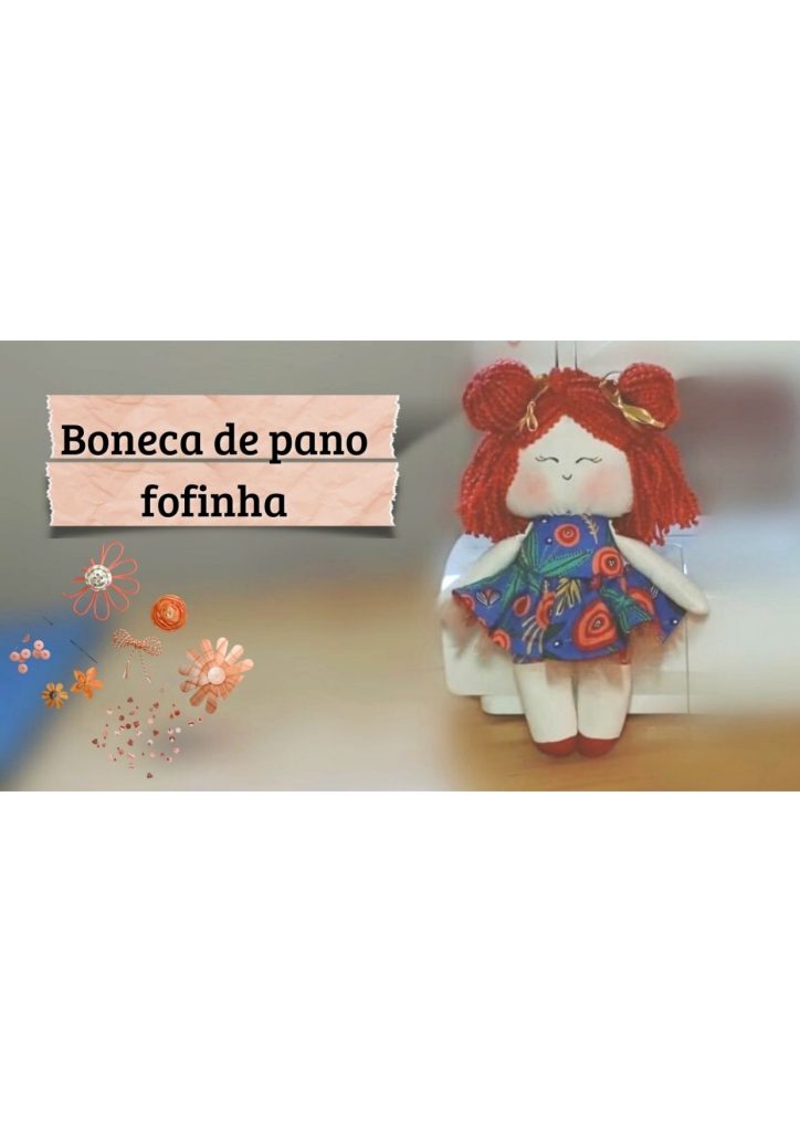 Mini boneca de pano Carol - molde parte 1