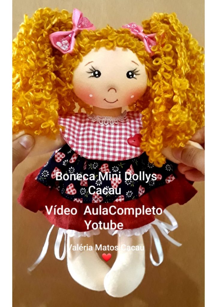 Mini bonequinhas com sobras de tecido - molde parte 2