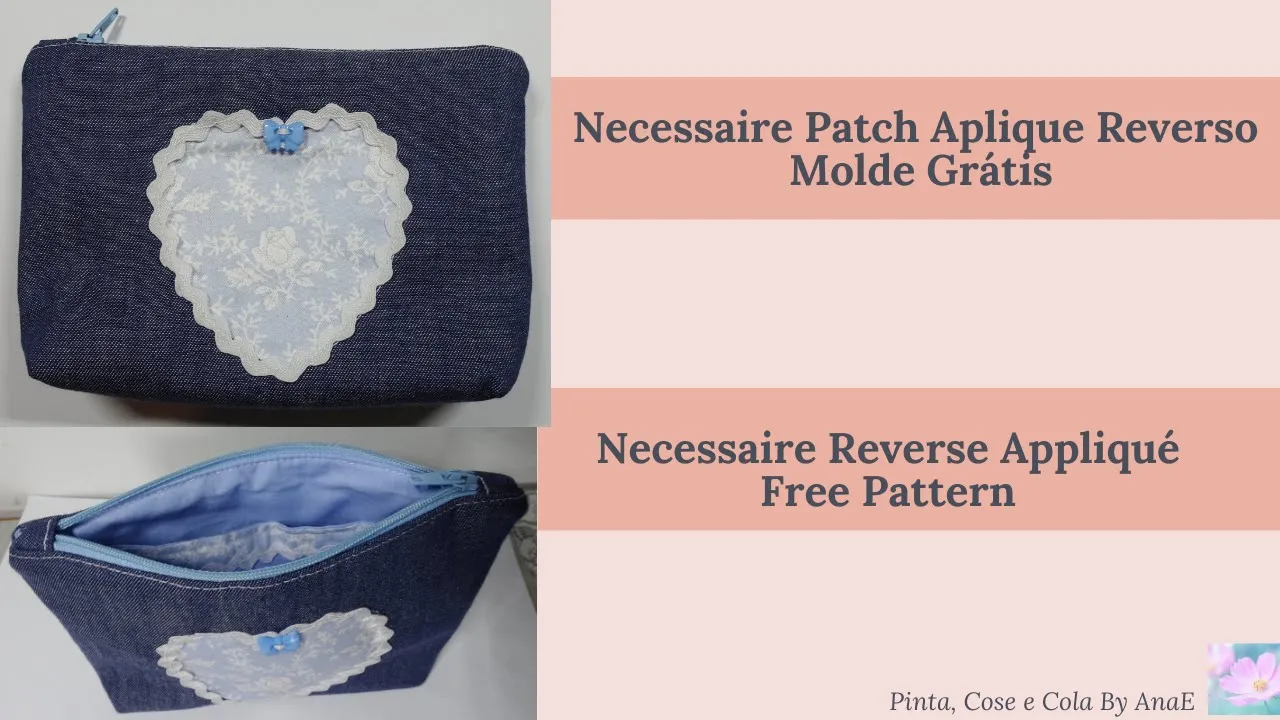 Nécessaire com aplique reverso