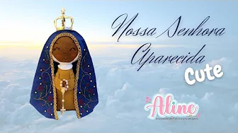 Nossa Senhora Aparecida fofinha de feltro