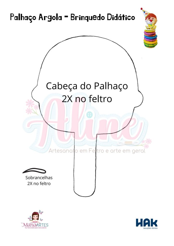 Palhaço argola - molde parte 2