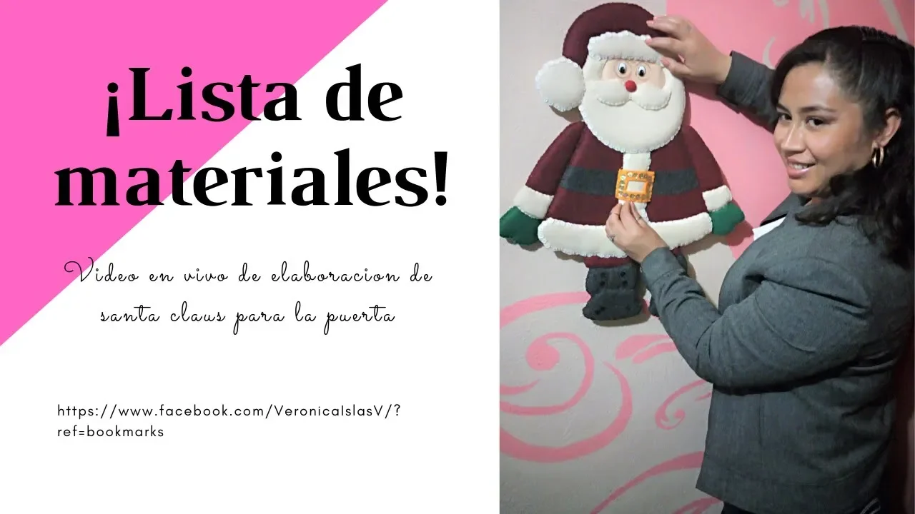Papai Noel de tecido – lista de materiais