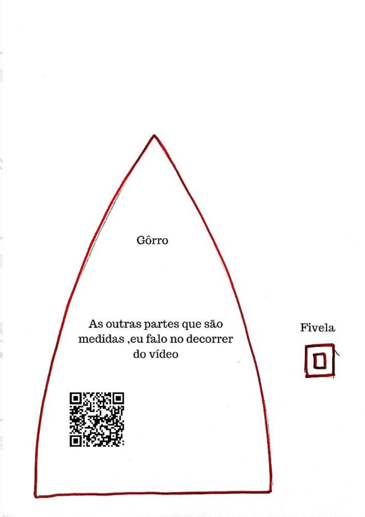Papai Noel de tecido para decoração natalina - molde parte 2