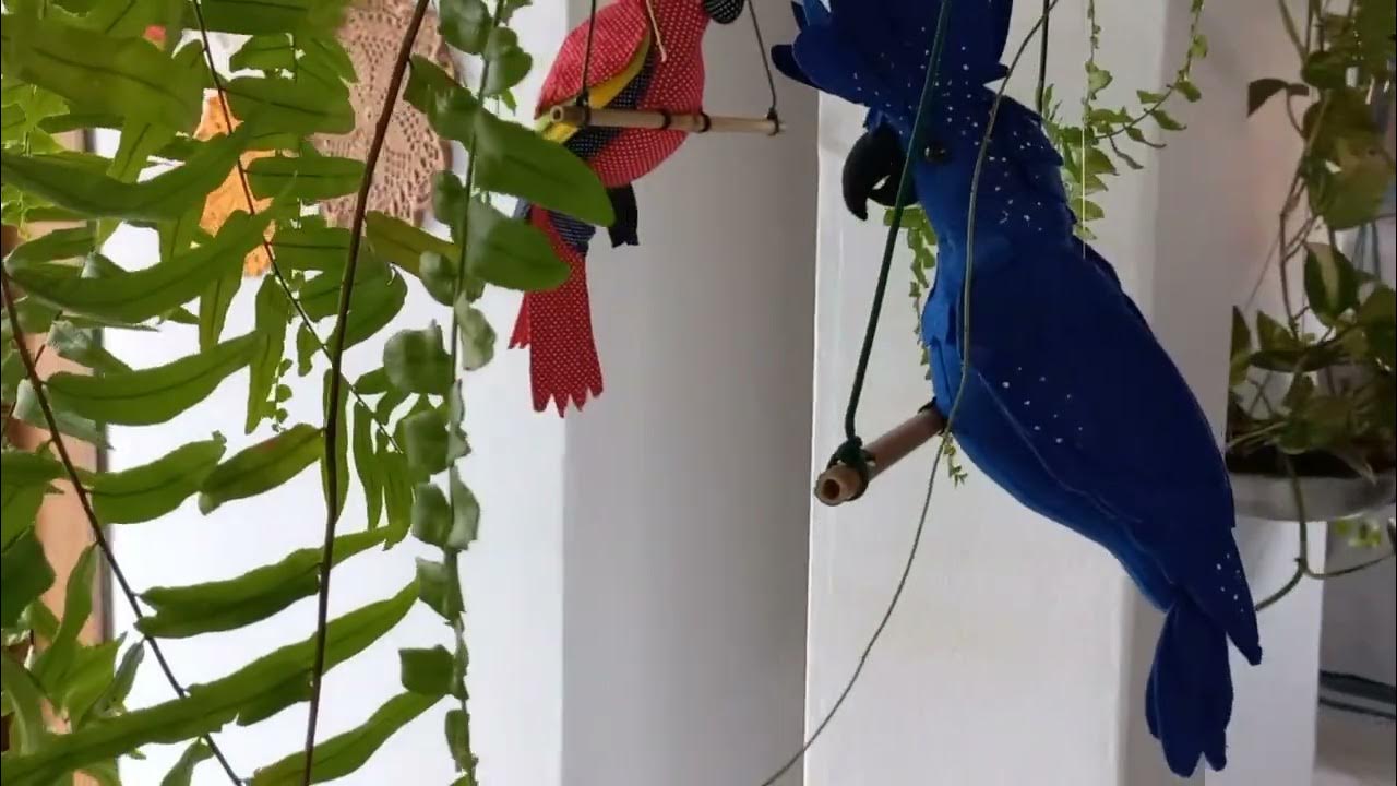 Pássaro cacatua de feltro