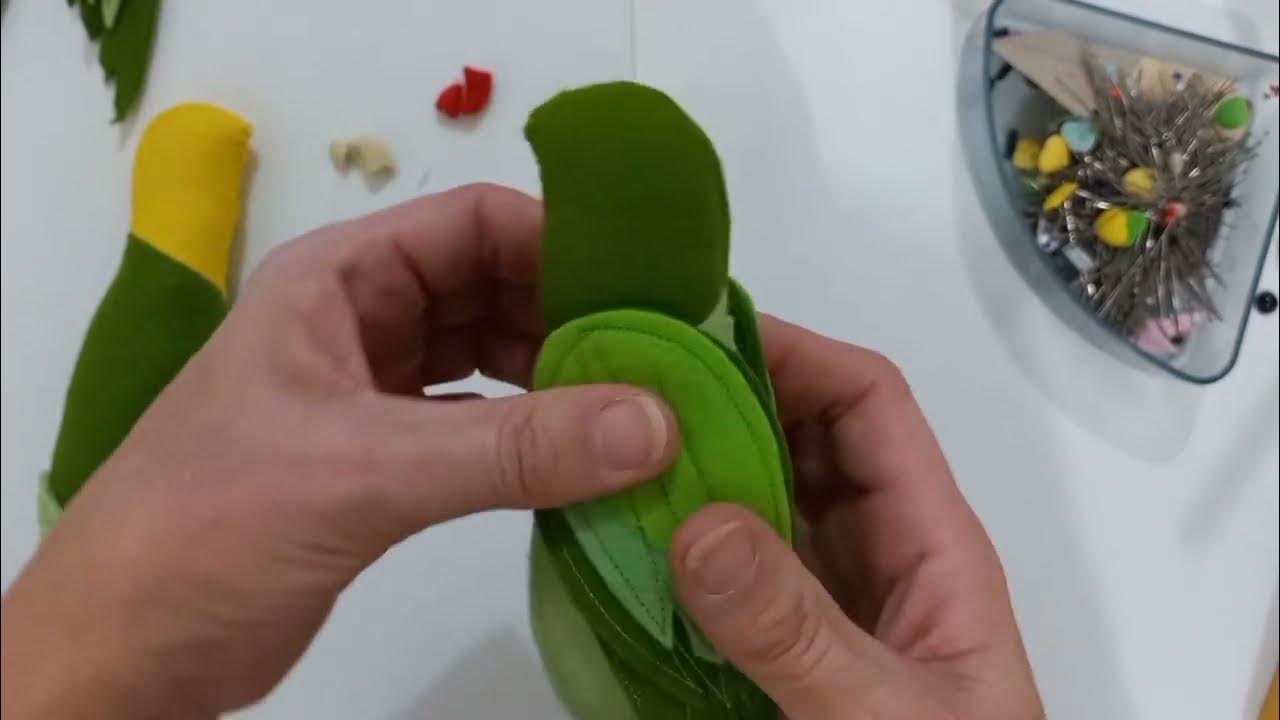 Pássaro periquito de feltro fácil de fazer e bom de vender