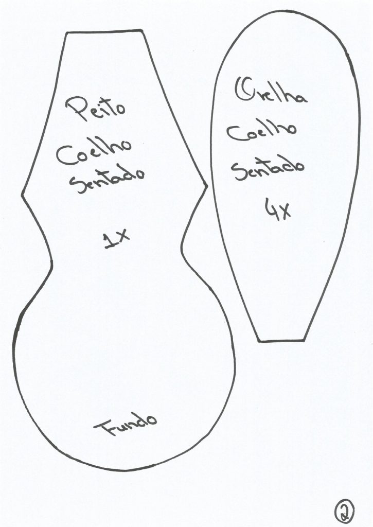 Peso de porta coelho sentado parte 2 - molde parte 3