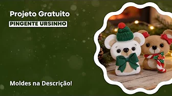 Pingente de Natal de ursinho
