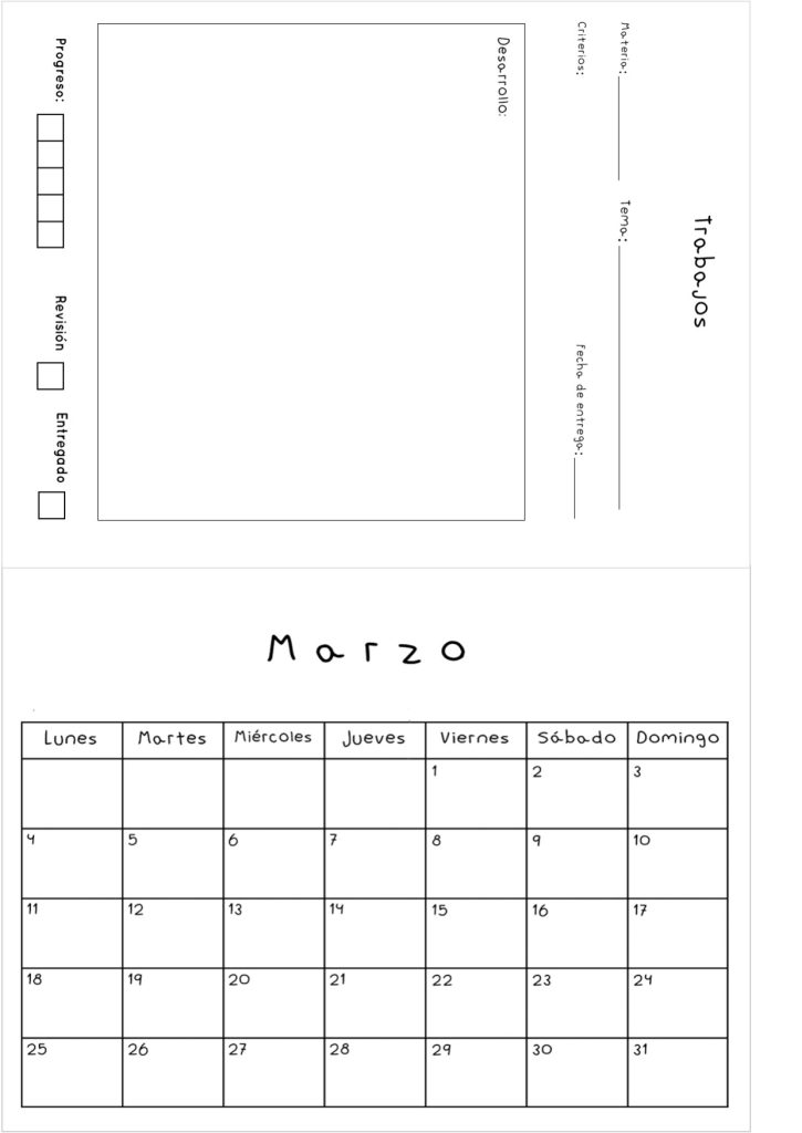 Planner de estudos completo - molde parte 17