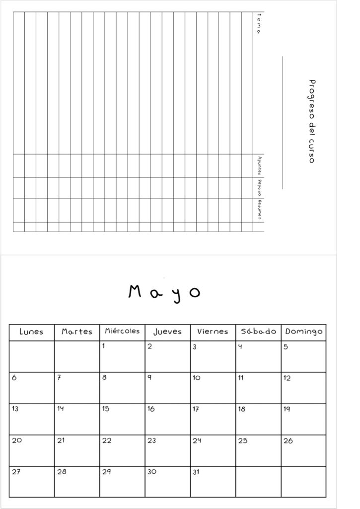 Planner de estudos completo - molde parte 19