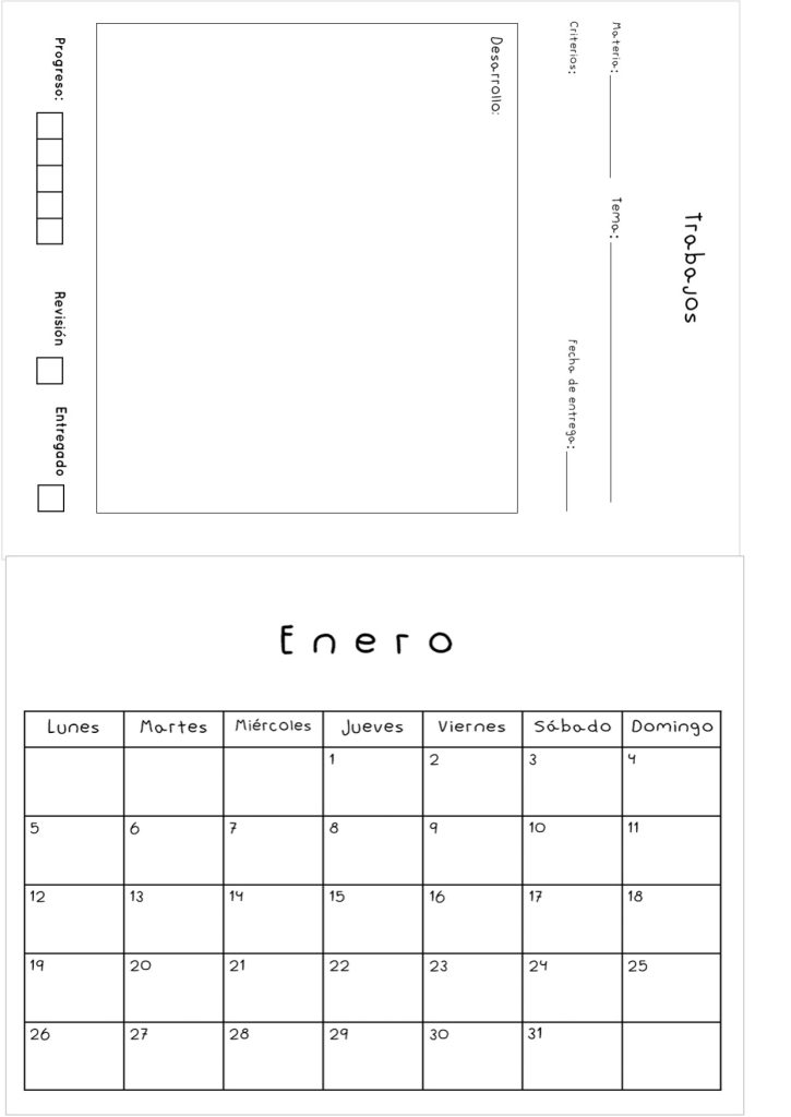 Planner de estudos completo para imprimir - molde parte 15