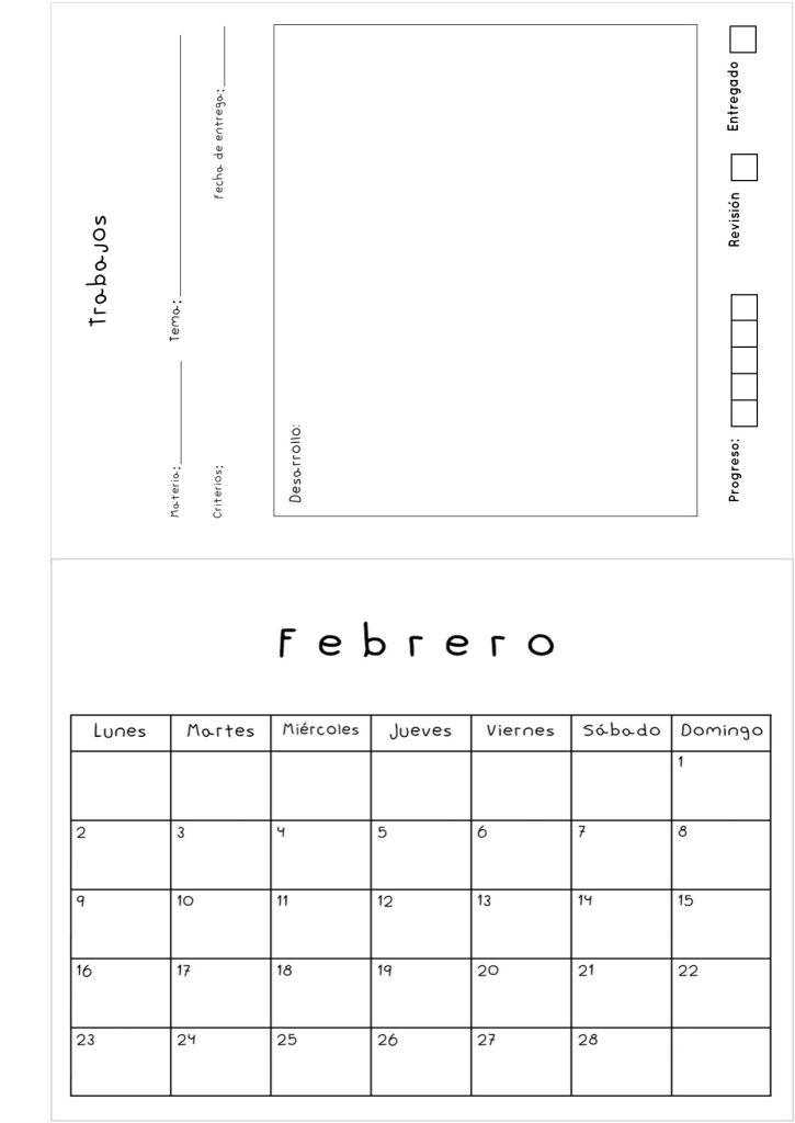 Planner de estudos completo para imprimir - molde parte 16