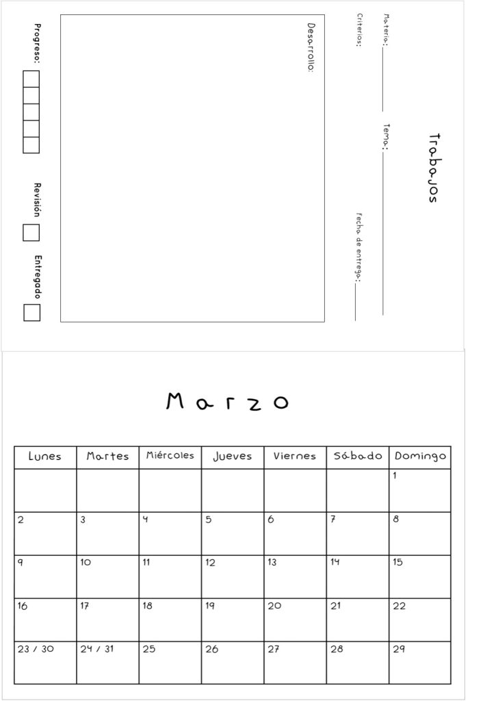 Planner de estudos completo para imprimir - molde parte 17