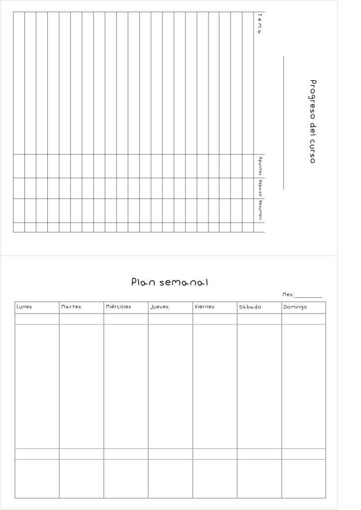 Planner de estudos completo para imprimir - molde parte 31