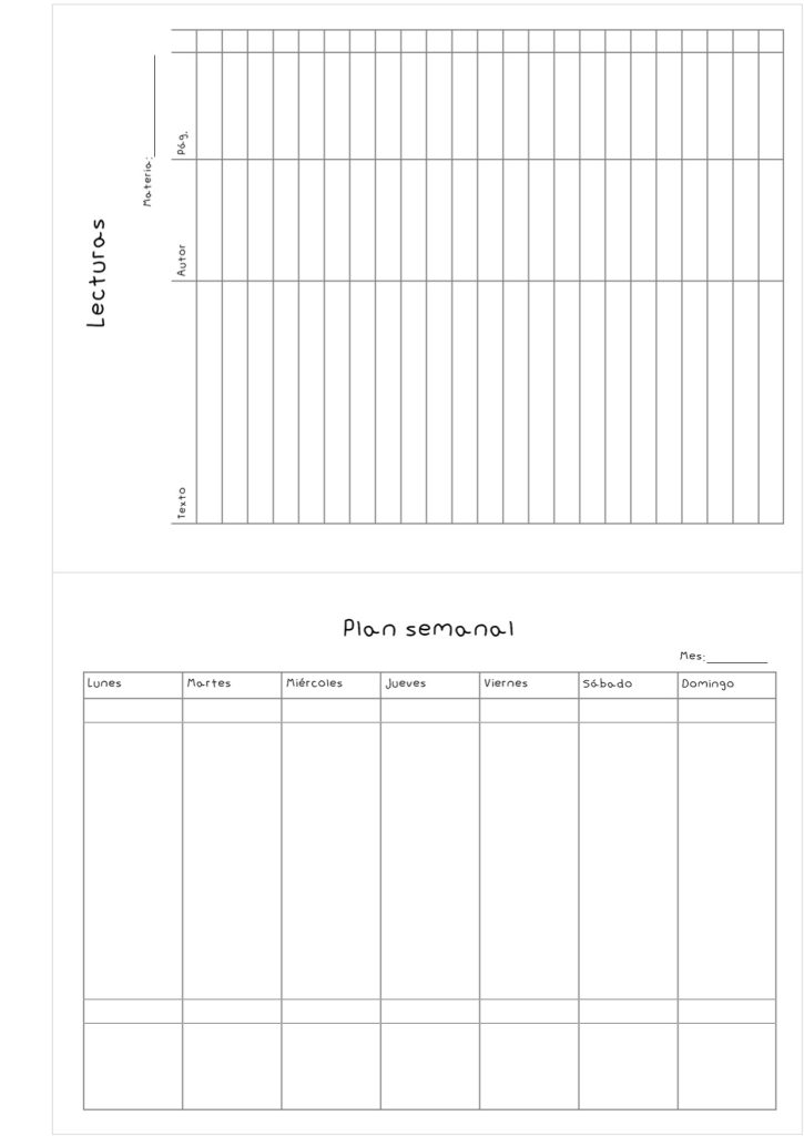 Planner de estudos completo para imprimir - molde parte 34