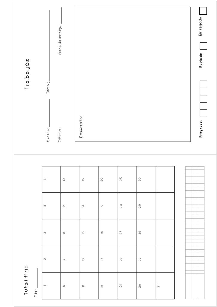 Planner de estudos completo para imprimir - molde parte 42