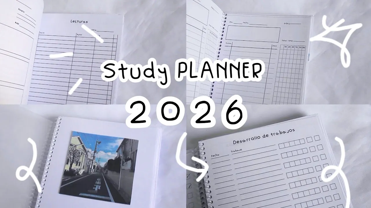 Planner de estudos completo para imprimir