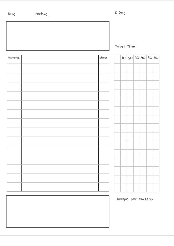 Planner de estudos digital para baixar - molde parte 54