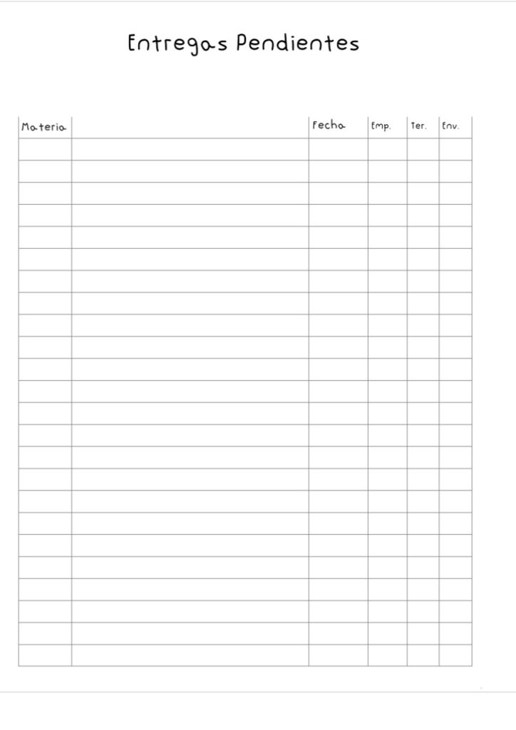 Planner de estudos digital para baixar - molde parte 7