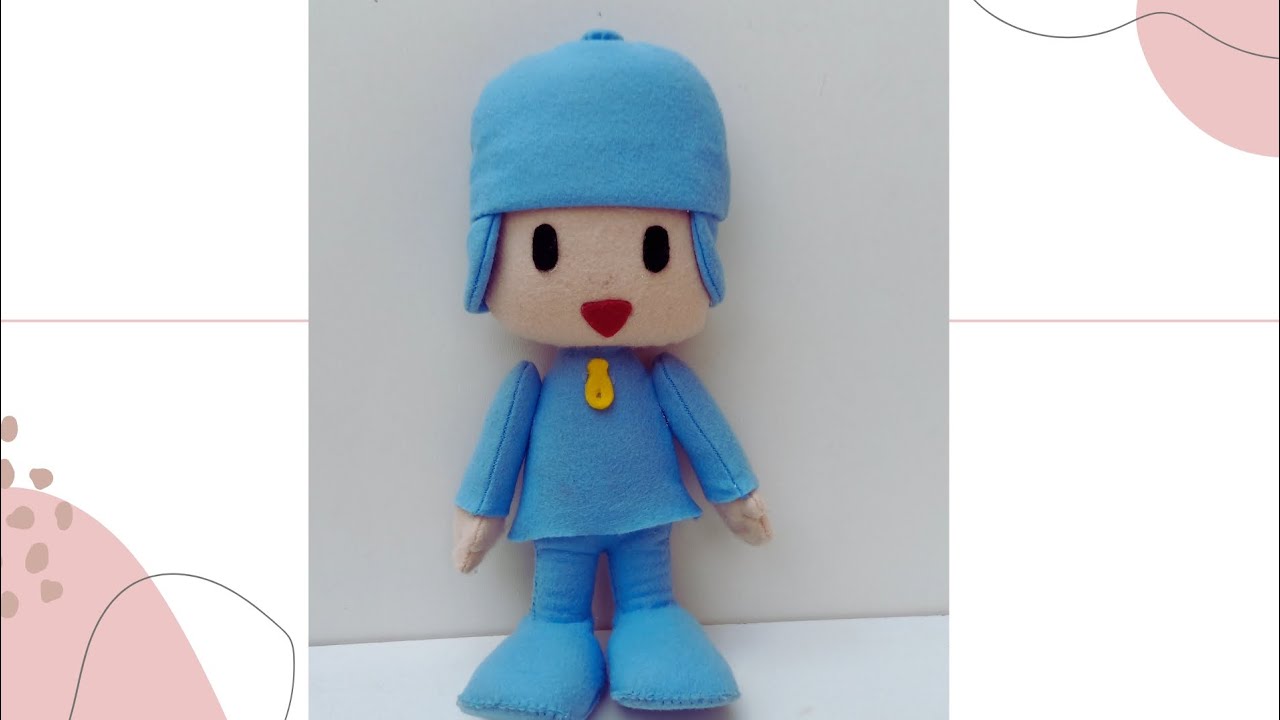 Pocoyo de feltro parte 1 passo a passo