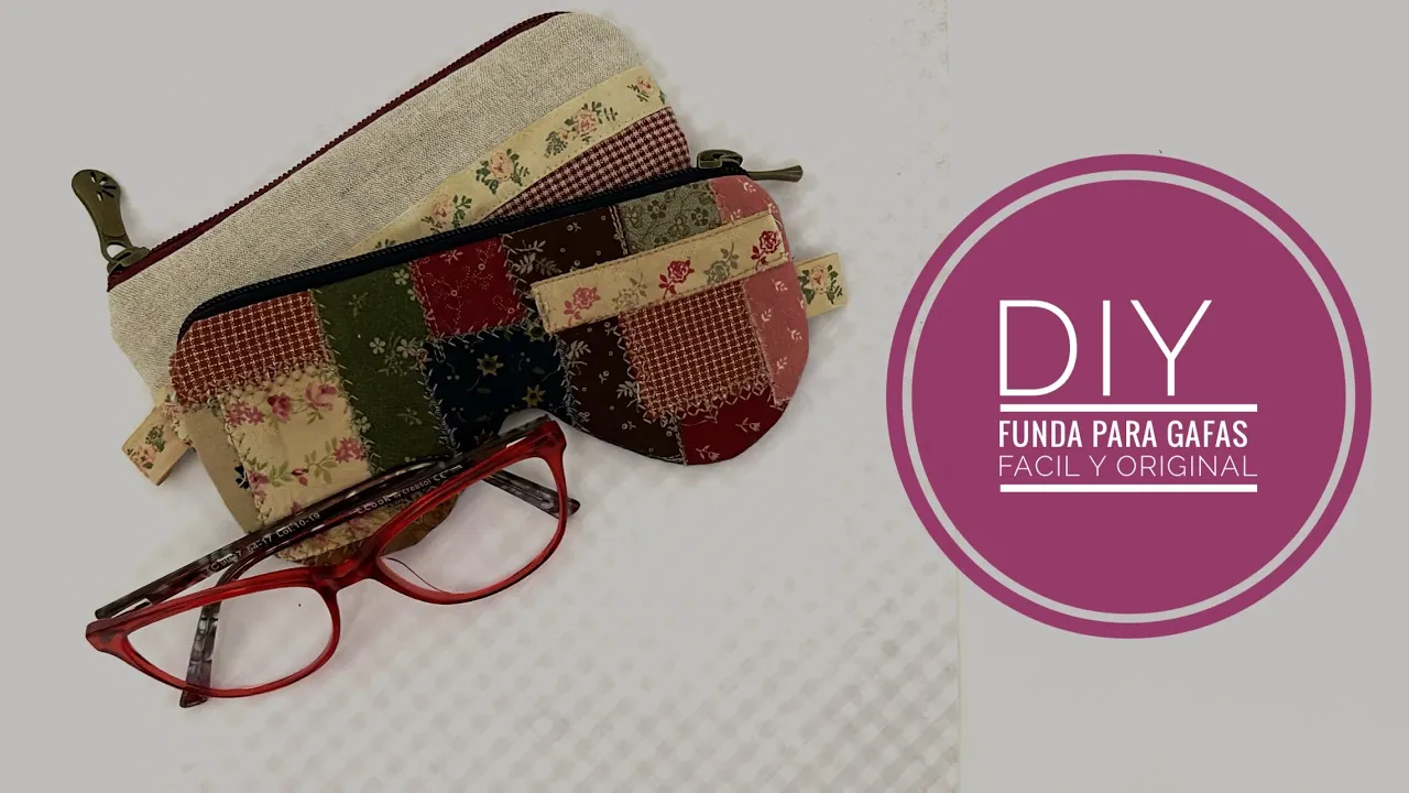 Porta-óculos de patchwork fácil e original