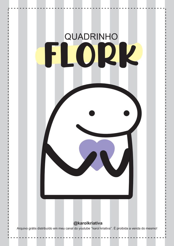 Quadrinho Flork de feltro, papel e EVA - molde parte 1