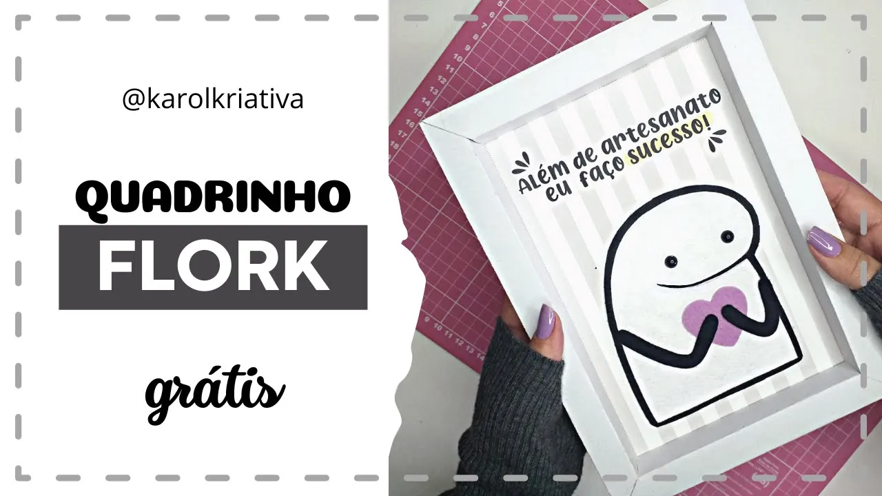 Quadrinho Flork de feltro, papel e EVA