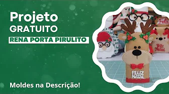 Rena porta-pirulito – lembrancinha de Natal
